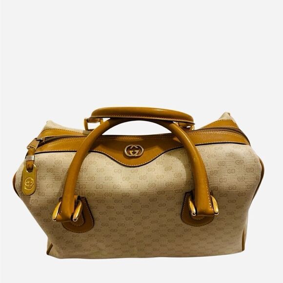 Gucci brown gg golden logo Boston bag - Picture 12 of 16